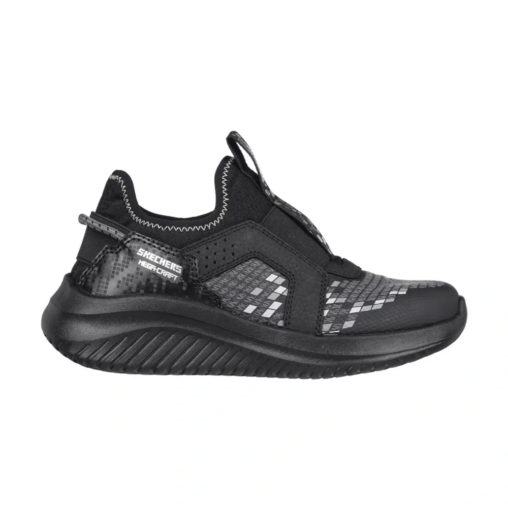 Skechers Minecraft ultra Flex 3.0 Black and Gray Slip-On Mega Craft Size 13 EUC